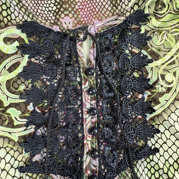 World Unity Tunic Top Women S Multicolor Boho Handkerchief Hem Festival Fairy - Picture 4 of 11